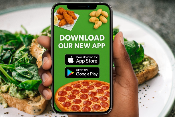 Mobile app on smartphone